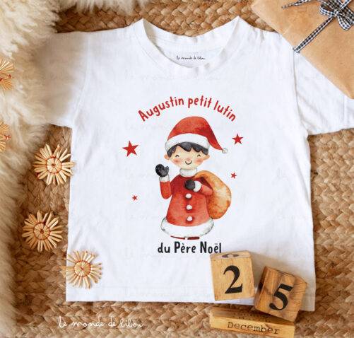 T-Shirt de Noël enfant personnalisé