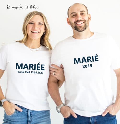 T-shirt Homme Femme Marié