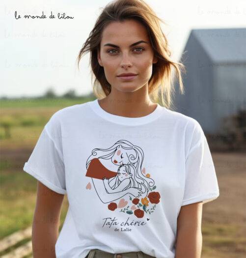 T-shirt Tata chérie personnalisé