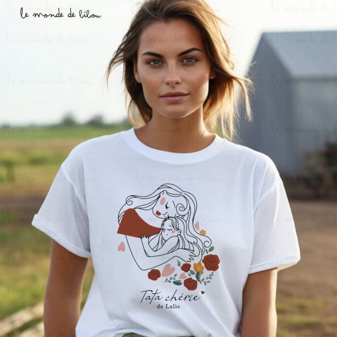 T-shirt Tata chérie personnalisé