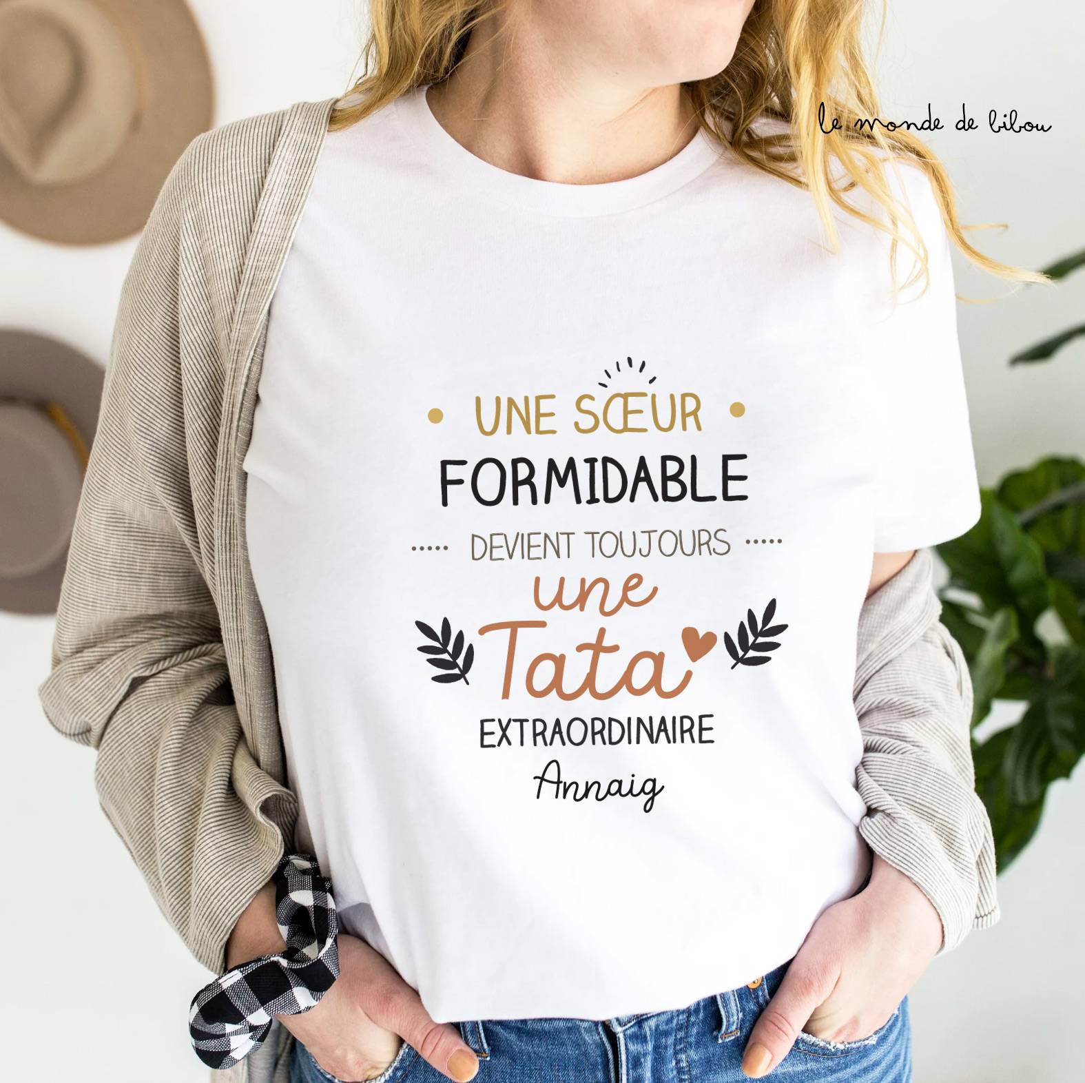 T-shirt personnalisé Tata extraordinaire