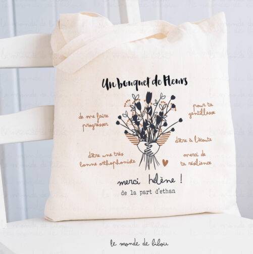 Sac Bouquet de fleurs Remerciement