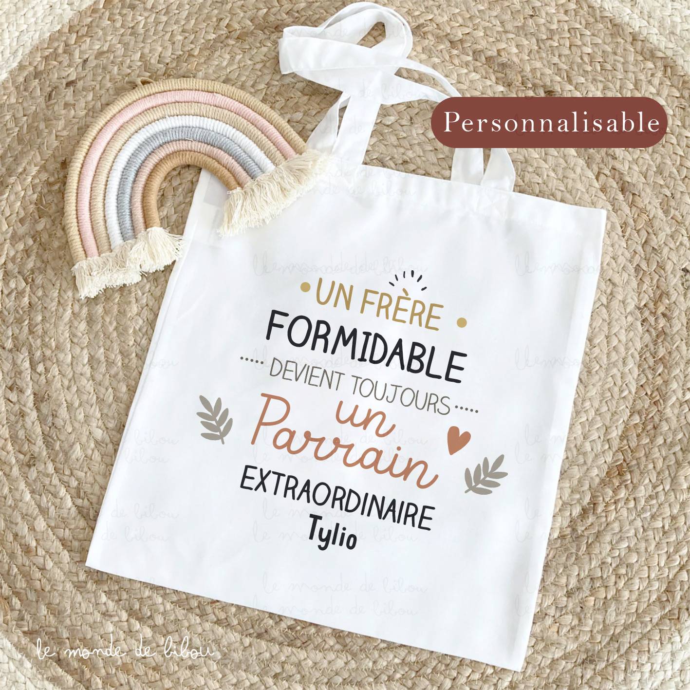 Tote bag Parrain extraordinaire