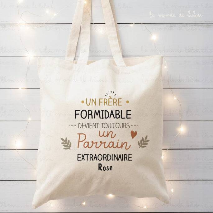 Tote bag Parrain extraordinaire