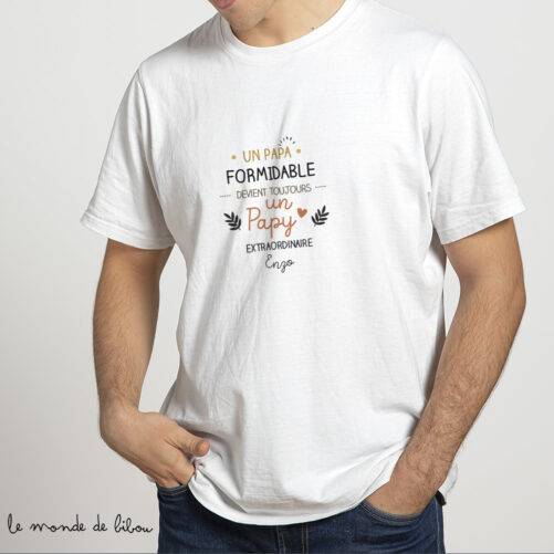 T-shirt personnalisé Papy extraordinaire