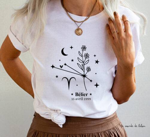 T-shirt personnalisé Signe du zodiaque