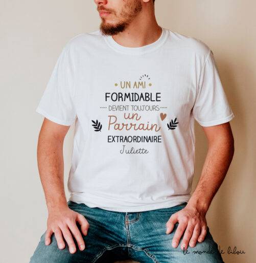 T-shirt personnalisé Parrain extraordinaire
