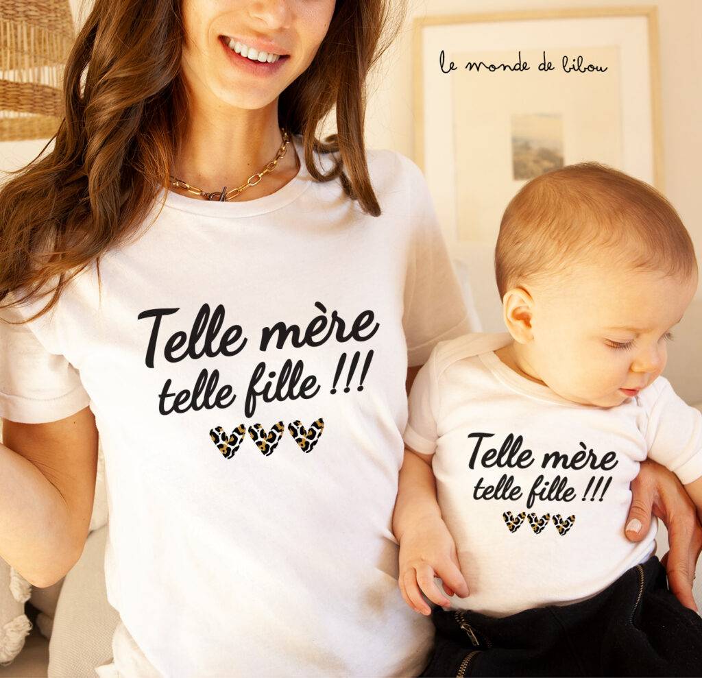 Duo T Shirts Telle Mère Telle Fille Le Monde De Bibou 