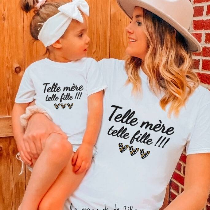 Duo T-shirts telle mère telle fille