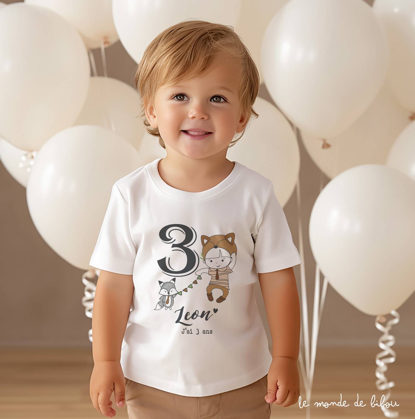 T-shirt anniversaire garçon - Le Monde de Bibou