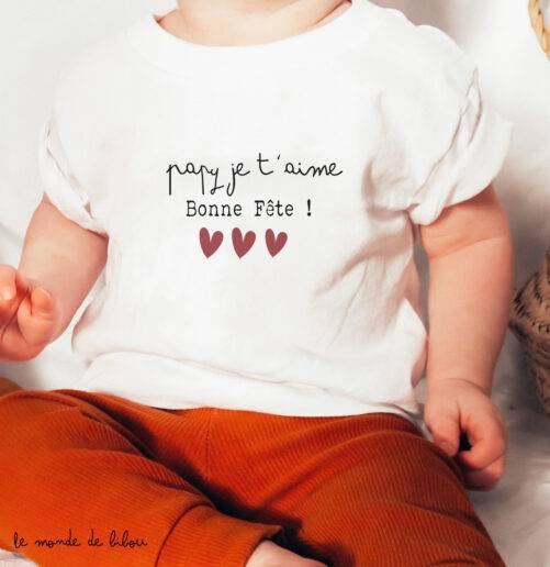 T-shirt bébé Fête des Grands-pères