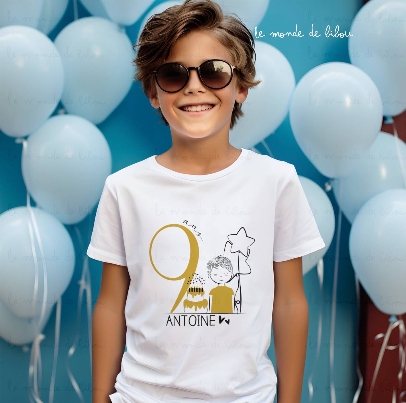 T-shirt enfant anniversaire personnalisé