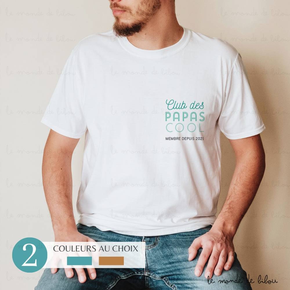 T-shirt personnalisé Club des Papas Cool