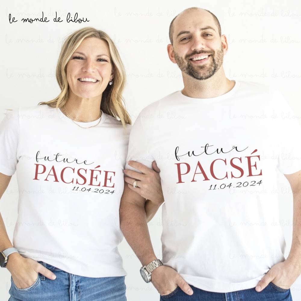Duo T-shirts personnalisés futur PACS