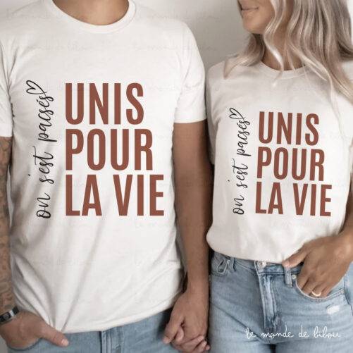 Duo T-shirts personnalisés PACS union