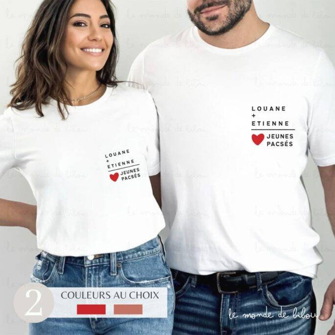 Duo de T-shirts personnalisés Addition Pacs