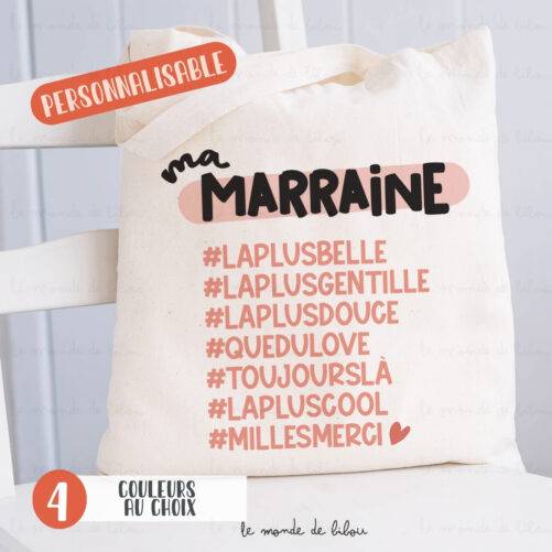 Sac Tote bag personnalisé Hashtag