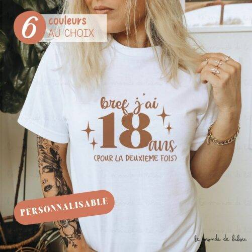 T-shirt personnalisé Anniversaire Adulte