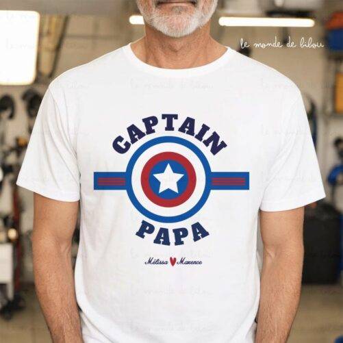 T-shirt Personnalisé Captain Papa