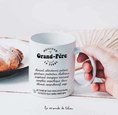 Duo Mugs personnalisés Meilleurs Mamie et Papy