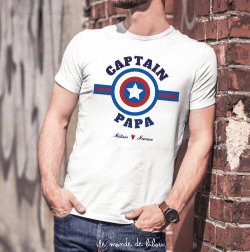 T-shirt Personnalisé Captain Papa