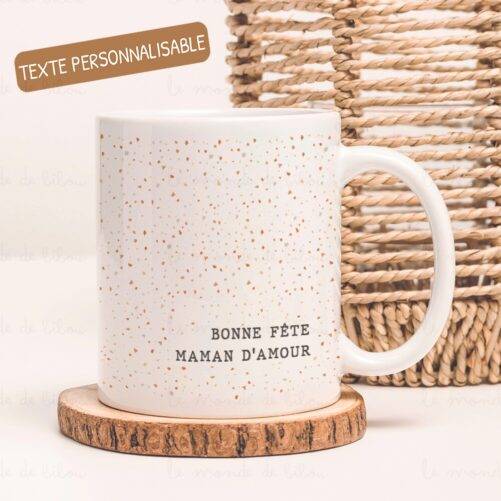 Mug personnalisable effet terrazzo