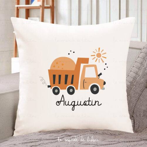 Coussin personnalisé maternelle voiture