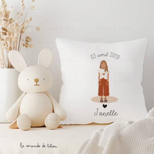 Coussin personnalisé sieste maternelle