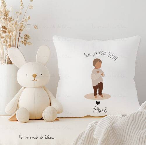 Coussin personnalisé sieste maternelle