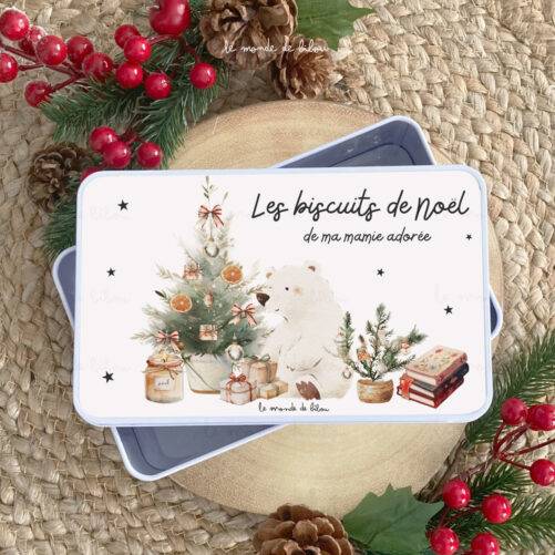 Boîte à biscuits de Noël personnalisée