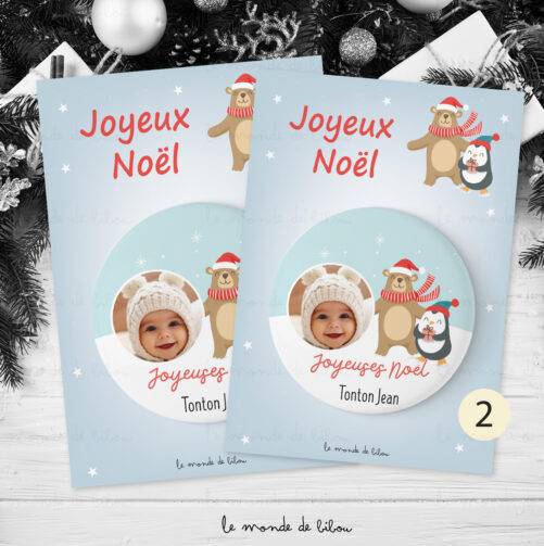 Magnet Photo Personnalisé – Cadeau Noël Unique