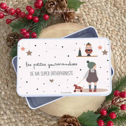 Boîte à biscuits de Noël personnalisée