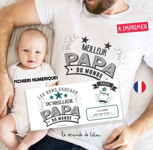 Chéquier Papa numérique à imprimer