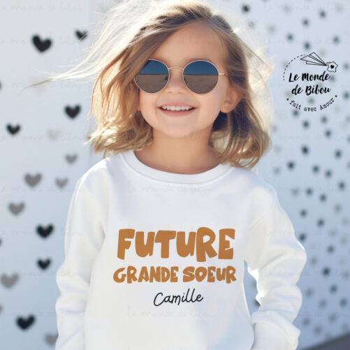 Sweat futur(e) frère sœur personnalisé