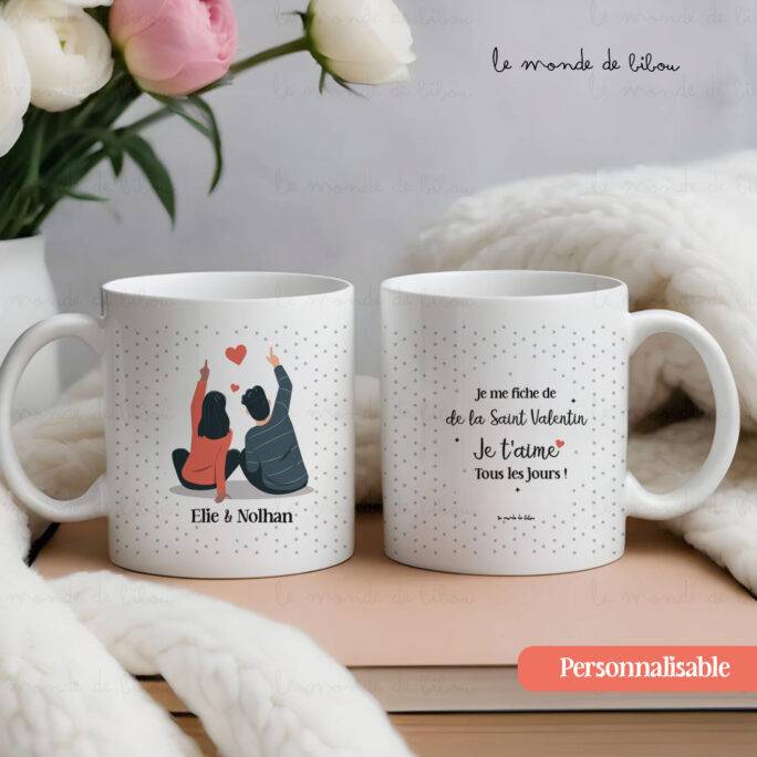 Mug personnalisé je t'aime