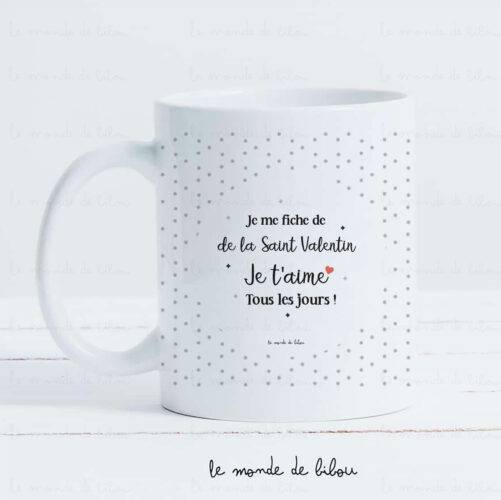 Mug personnalisé je t'aime