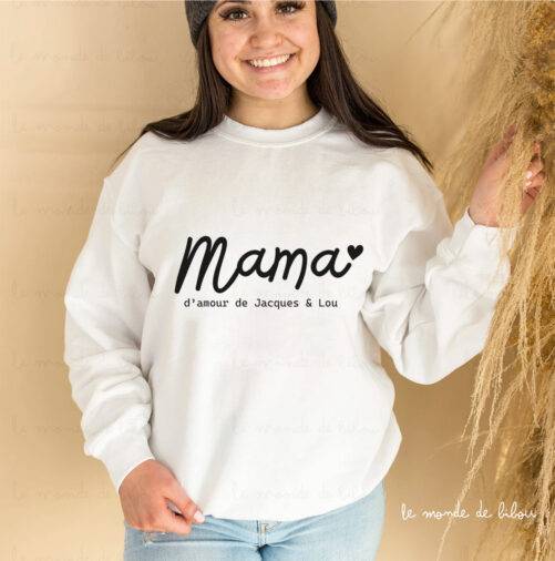 Sweat personnalisé Mama d'amour