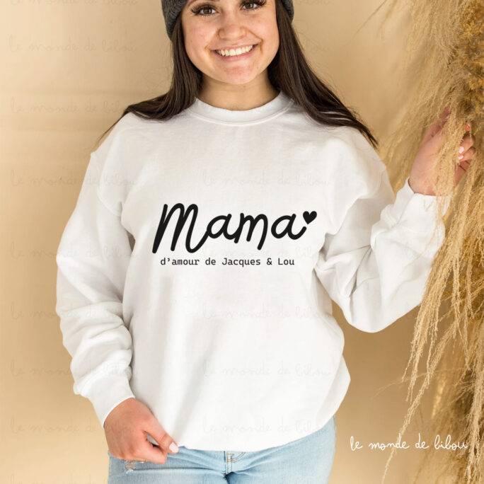 Sweat personnalisé Mama d'amour