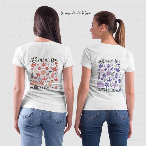 T-shirt personnalisable femme L'amour fou