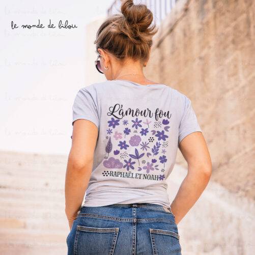 T-shirt personnalisable femme L'amour fou