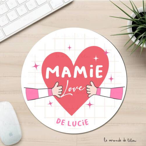 Tapis de souris personnalisé Mamie Love