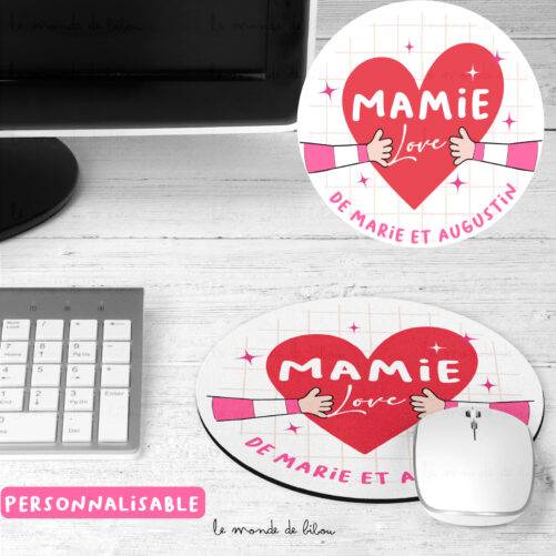 Tapis de souris personnalisé Mamie Love