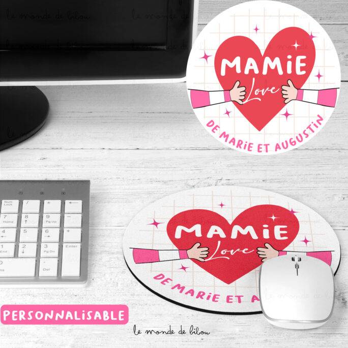 Tapis de souris personnalisé Mamie Love