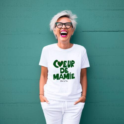 T-shirt Cœur de Mamie personnalisé