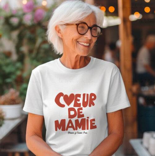 T-shirt Cœur de Mamie personnalisé