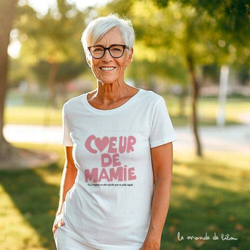 T-shirt Cœur de Mamie personnalisé