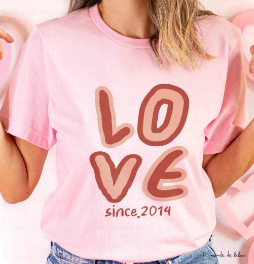 T-shirt personnalisé Love