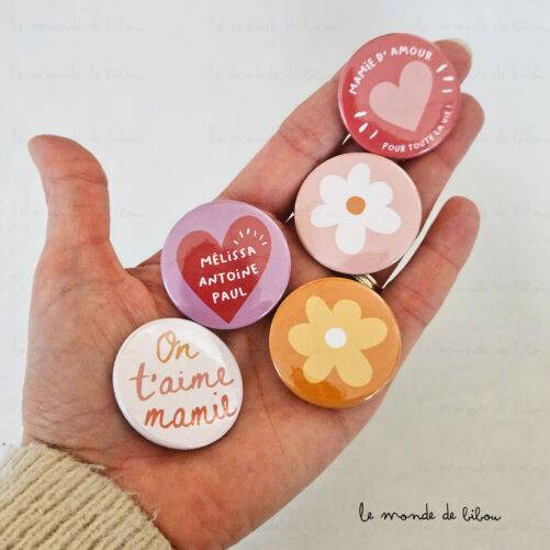 5 Magnets personnalisables pour Mamie