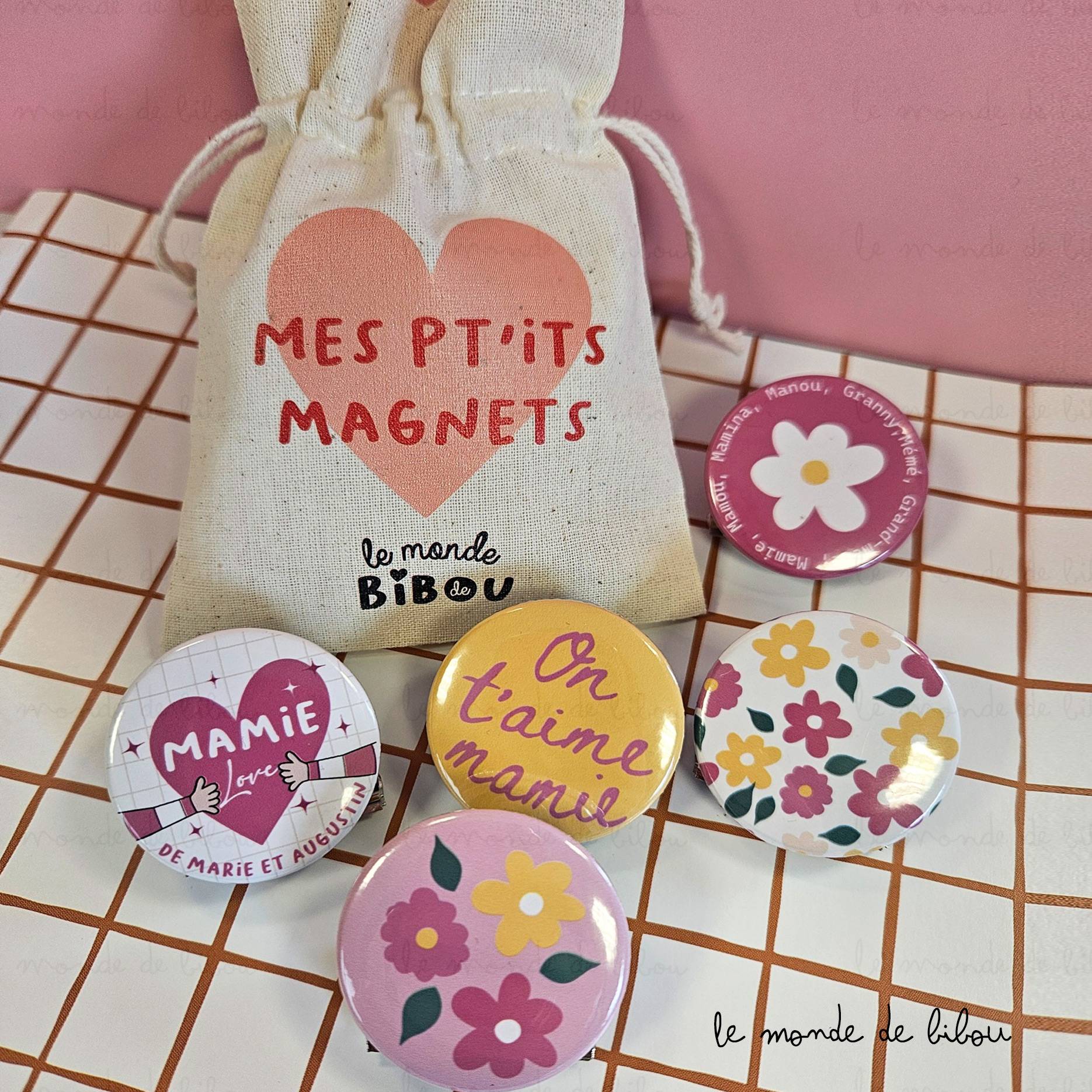 Magnets personnalisables pour Mamie