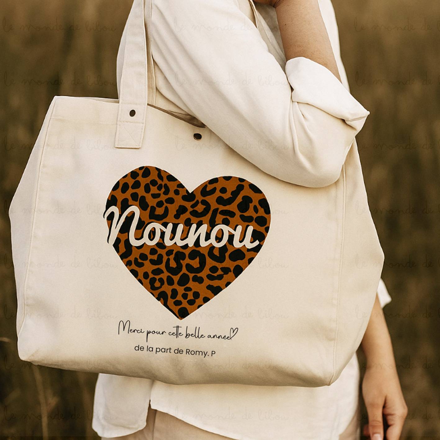 Cabas sac maîtresse personnalisée